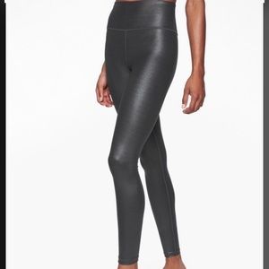 Athleta elation shimmer black tight -dark gray